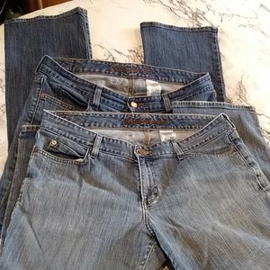 TWO pair EDDIE BAUER jeans 14R